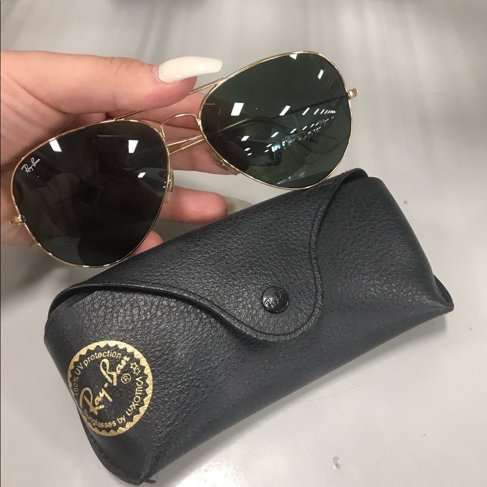 black aviator raybans